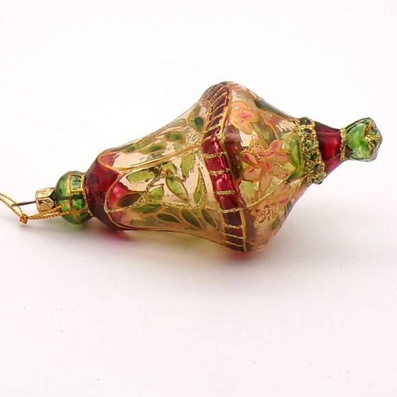 Vintage Stained Glass Christmas Ornament - Picture 2 of 7